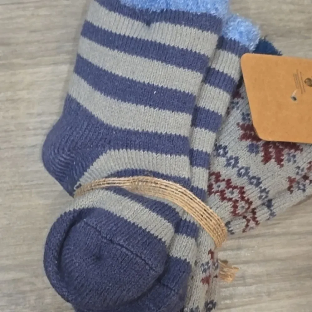 BearPaw Fair Isle Chenille Lined‎ Socks